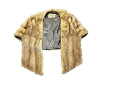 VTG 1950s Macy  s New York Sak  s Fifth Avenue Mink Fur Stole Some rips see pics