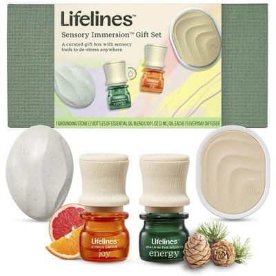 Lifelines Sensory Immersion Gift Set Essential Oils & Diffuser for Relaxation