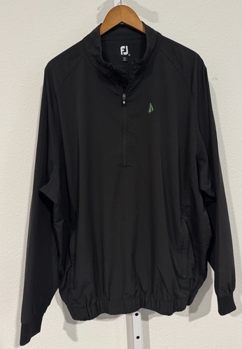 FootJoy Jacket XL Black Windbreaker Whispering Pines Windshirt Pullover Golf
