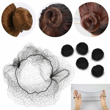 100X Hairnet Black Invisible Hair Nets Elastic Edge Mesh Stretch Bun Cover