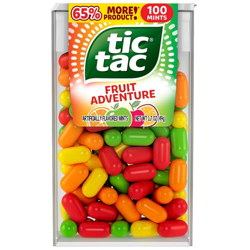 6x Tic-Tac Fruit Adventure Assorted Mints Snack Fresh Bulk New 100ct