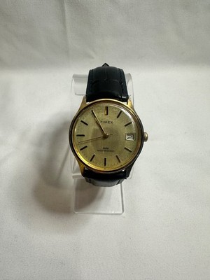 Vintage Timex Mechanical Day just Mens Watch VTG 1970s Running 35mm