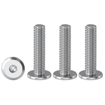 Schrauben Edelstahl M4 x 30 mm, Sechskant, Flachkopf, V2A, 20 Stück