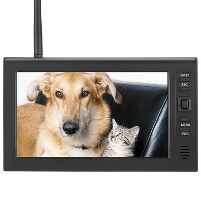 7in LCD Wireless WIFI 4CH Security Monitor System Display+Camera 1pc IR Camer CB