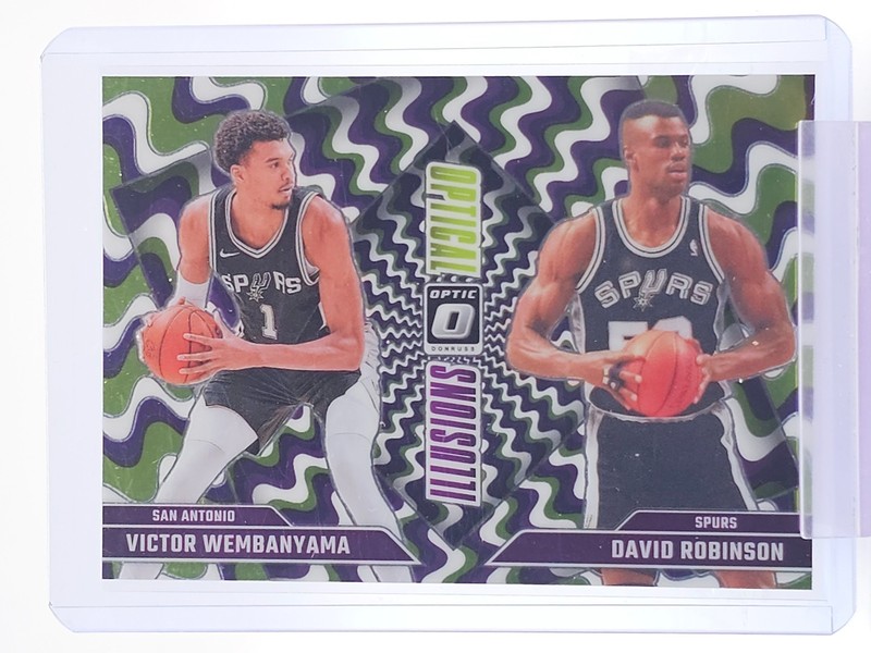 VICTOR WEMBANYAMA DAVID ROBINSON 2024-25 DONRUSS OPTIC ILLUSIONS #5 Q7262