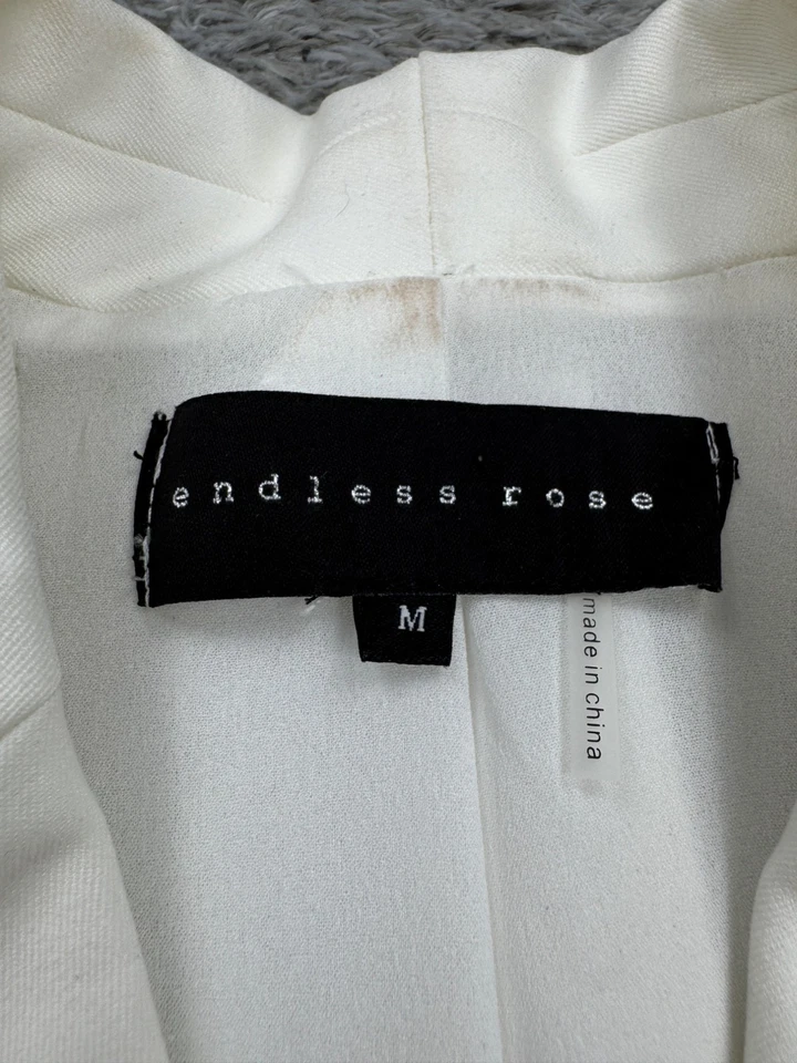 Chaqueta Endless Rose Mujer Mediana Blanca Doble Pecho Blazer Envolvente Mameluco Carrera Foto 3 de 4