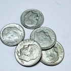 New ListingROOSEVELT SILVER DIMES LOT OF 5 - 90% SILVER FREE SHIPPING #8197