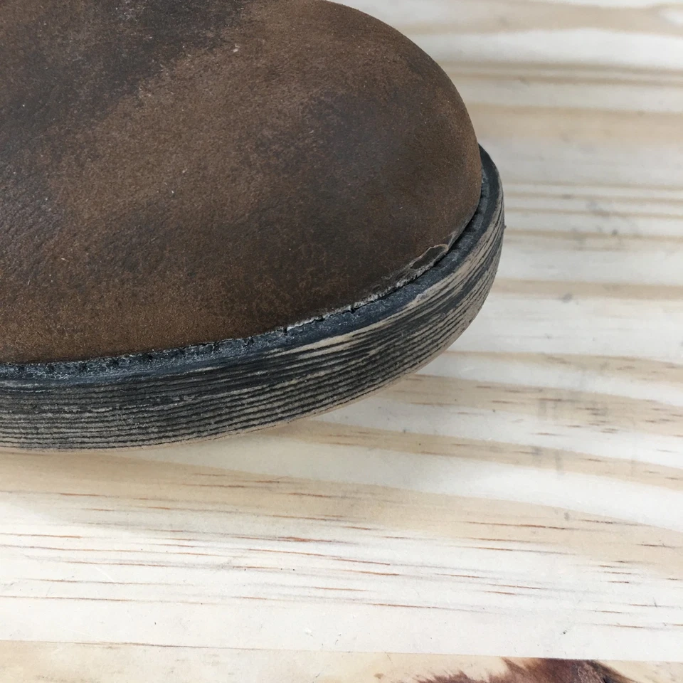 Botas de motociclista Rocket Dog para mujer 9 Tour cremallera lateral corta marrón imitación cuero Foto 4 de 4