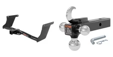 CURT Trailer Hitch Class 3 2in Receiver Multi-Ball Mount w/ Hook Tow Kit - 13131
