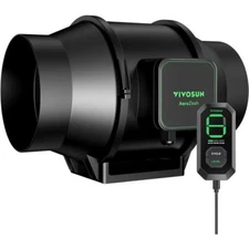 AeroZesh S6 6 in. 405 CFM Inline Duct Fan with E12 Speed Controller