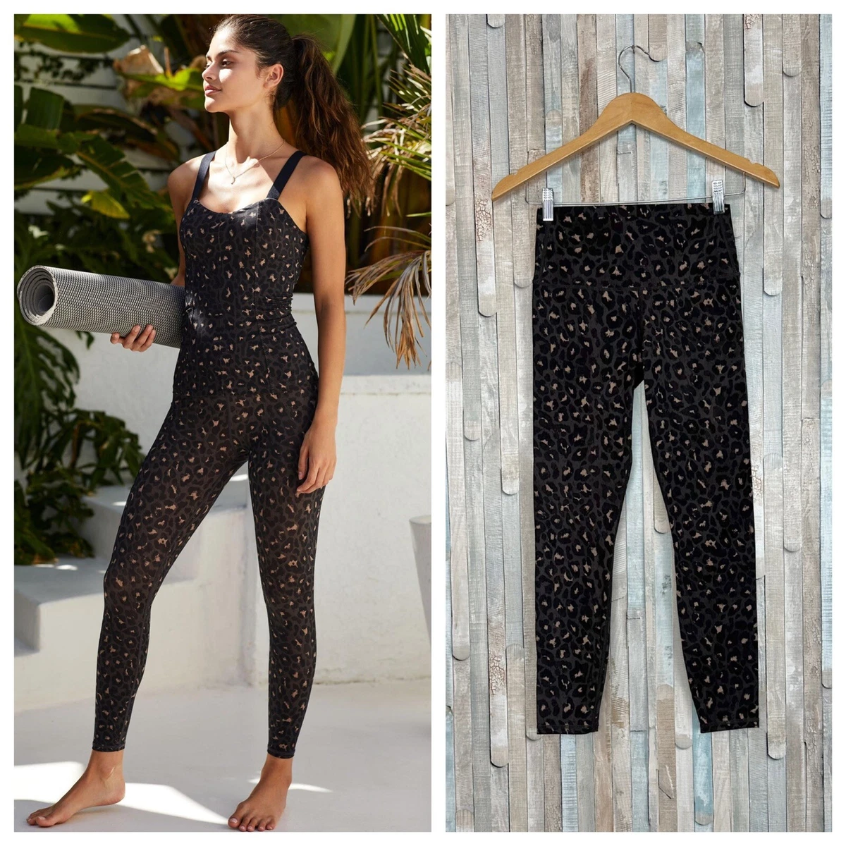 Anthropologie S Varley Leopard High Rise Waist Luna Legging Tight