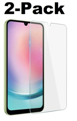 (2-Pack) Clear Tempered Glass Screen Protector for Samsung Galaxy A24 4G