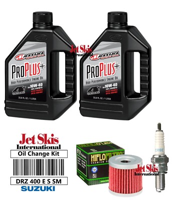 For Suzuki DRZ 400 DRZ S SM E Synthetic Oil Change Kit NGK Spark Plug Oil Filter