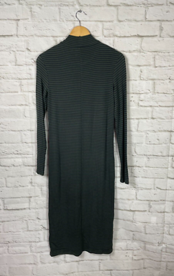 gap striped midi dress GAP Womens Striped Long Sleeve Ribbed Midi Dress Size Medium