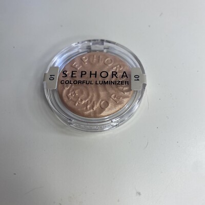 SEPHORA Colorful Luminizer Powder 01 GLITZY GOLD cool gold tone Full Size 3.5G