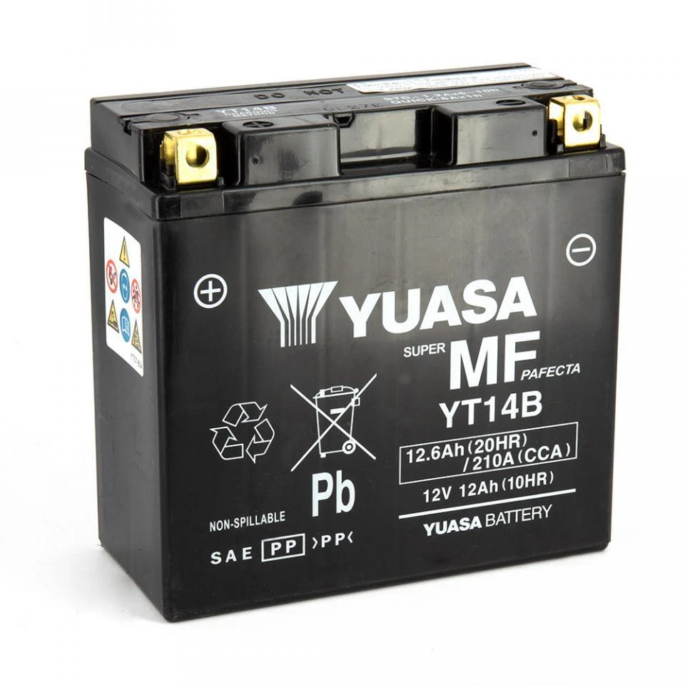 Batterie SLA Yuasa pour Moto BMW 800 F Gs 2008 à 2011 YT14B SLA / 12V 12.6Ah - Photo 3/4