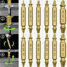 HSS Bolt Remover Fast Damaged Screw Extractor Speed Out Drill Bits Tool 6/12PCS