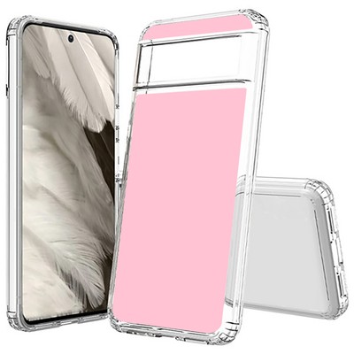 For Google Pixel  (8a,8 Pro,8,7a,7 Pro,7,6),Slim Cover,Light Pink Print,USA