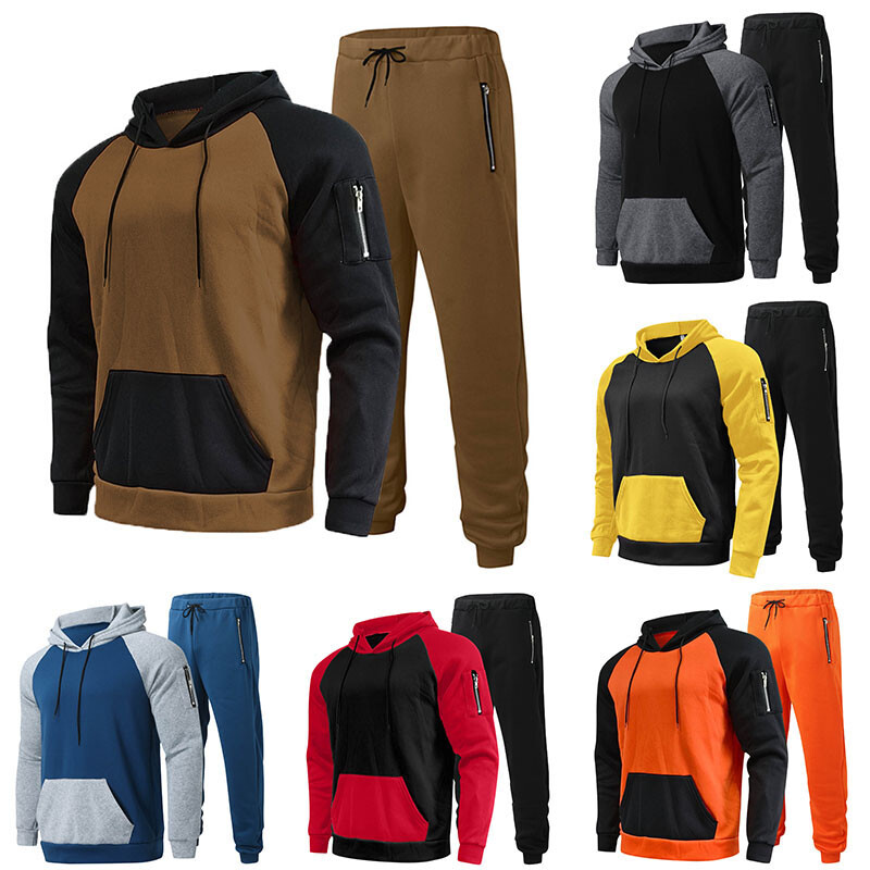 2 Piece Hoodie Tracksuit Sets Casual Pants Jogging Sports Suits