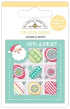 Doodlebug Doodle-pop 3D Sticker Deck the Halls Box of Christmas Ornaments Shiny