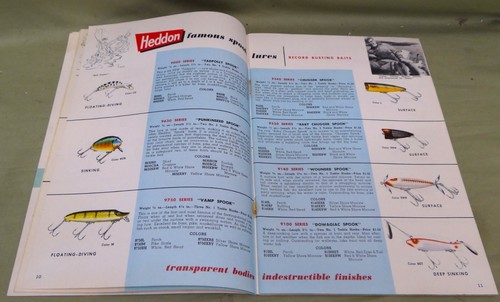 1960 Heddon 63 Seiten Farbe/BW Katalog Angelgeräte, Umschlag/Flieger enthalten - Bild 6 von 10
