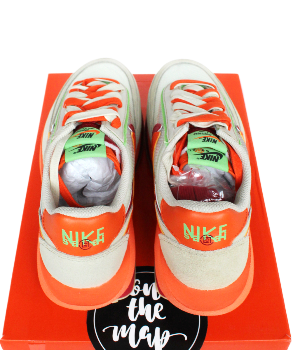 Nike x Sacai x CLOT LDwaffle Orange Blaze UK 5 6 7 8 9 US 39 42.5