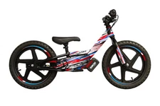 Graphics Kit for 12" and 16" Stacyc Bike (Lightning Strike) Red White Blue