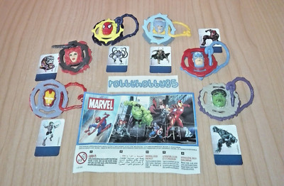 Serie Spiderman & The Avengers SE590 - SE595 + 6 bpz Kinder Joy Indien 2017/2018