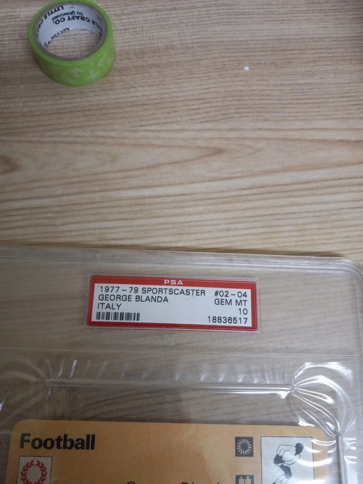 1977 - 1979 年 Sportscaster 足球 意大利 George Blanda 等级 PSA 10 Gem 完好 — 第 2/4 张图片