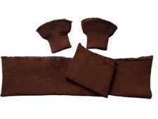 WWII USA 1942 A-2 Bomber Flight Jacket 100% Wool Repair Knits Cuffs Med Brown