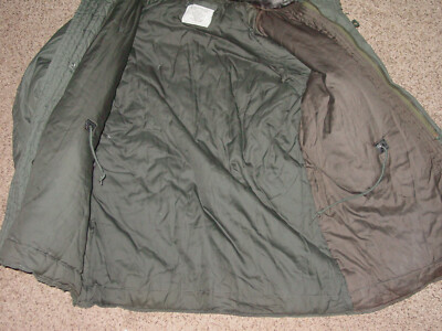 N 3B Jacket Adult Medium Green Army Extreme Cold Parka Snorkel