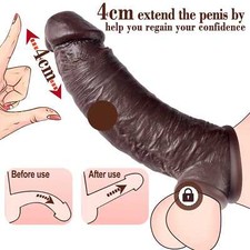 Penis Sleeve Cock Ring Delay Ejaculation Penis Extender Reusable Condoms For Men