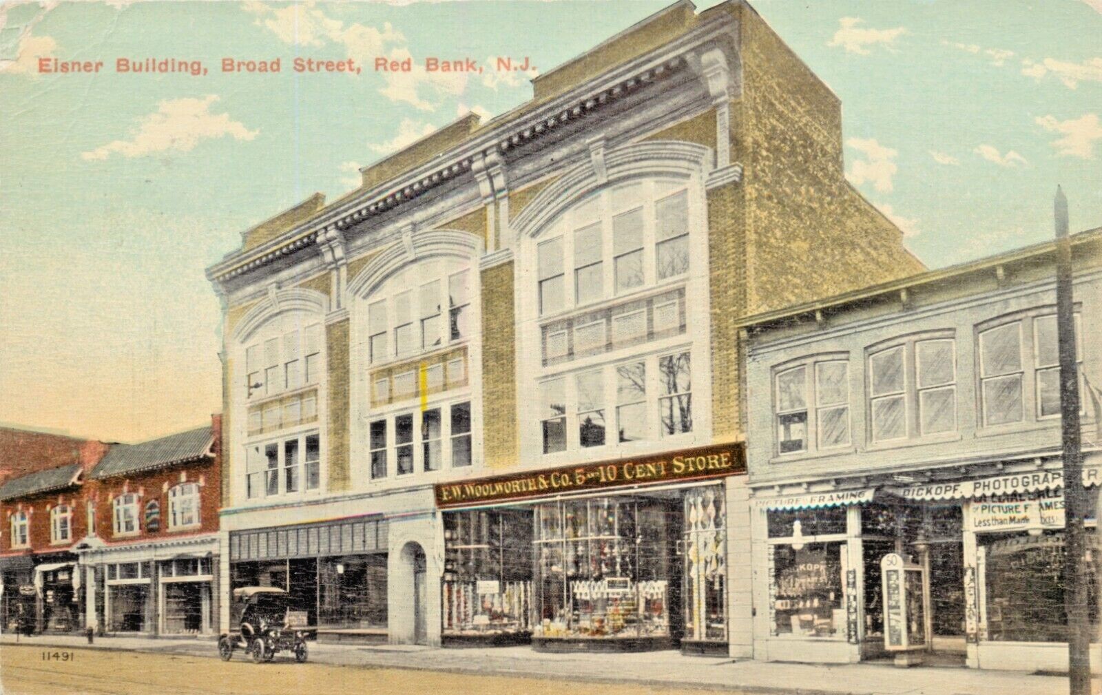 A View Of The Eisner Building, Shops, Red Bank, New Jersey NJ 1914 eBay