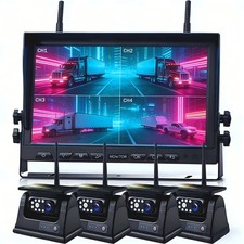 Wireless 10.1 DVR Monitor RV Truck Boat Magne...