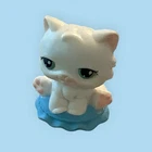 Littlest Pet Shop LPS #15 Persian Kitty Cat White Green Eyes Pencil Topper