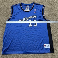 VTG NWT Washington Wizards Michael Jordan 23 Champion Blue Jersey Size 48 NBA