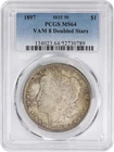 1897 VAM 8 Morgan Silver Dollar Double Stars MS64 PCGS