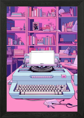 Lofi Rosa Retro Gerahmtes Wandbild Poster Leinwanddruck Bild