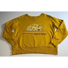Disney The Lion King Hakuna Matata Mustard Yellow Graphic Sweatshirt XXL