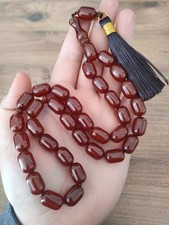 BIG ELEGANT ottoman Islamic Tesbih Prayer 33 Beads Rosary Amber high quality