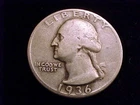 1936-S  Washington Quarter, Fine Grade.