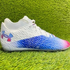 Under Armour Spotlight Clone 4 MC TX Mens Size 13 Blue White Football Cleats