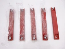 5 Pack Versa-Tags 8" Heavy Duty Red Rubber Coated License Plate Bar Magnets