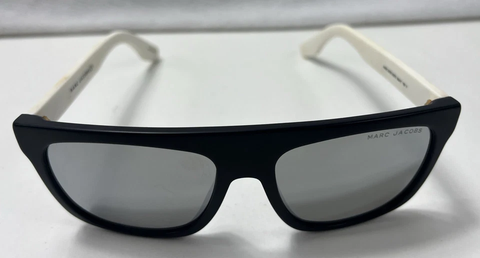 Marc Jacobs Black/White Rubber Plastic Sunglasses Marc 357/S 003T4 V 56 17 150 - Image 3 of 4