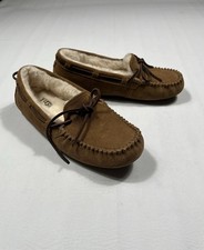 UGG Dakota Slippers Womens 7 Chestnut Suede Shearling Moccasins