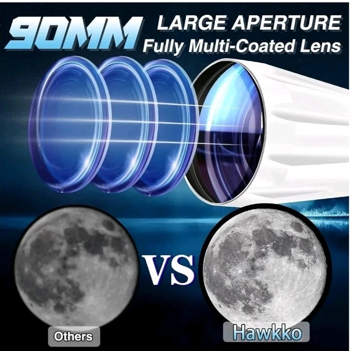 Telescope, 90mm Aperture 900mm Astronomical Refractor Telescope for Adults Hi... - Image 2 of 4