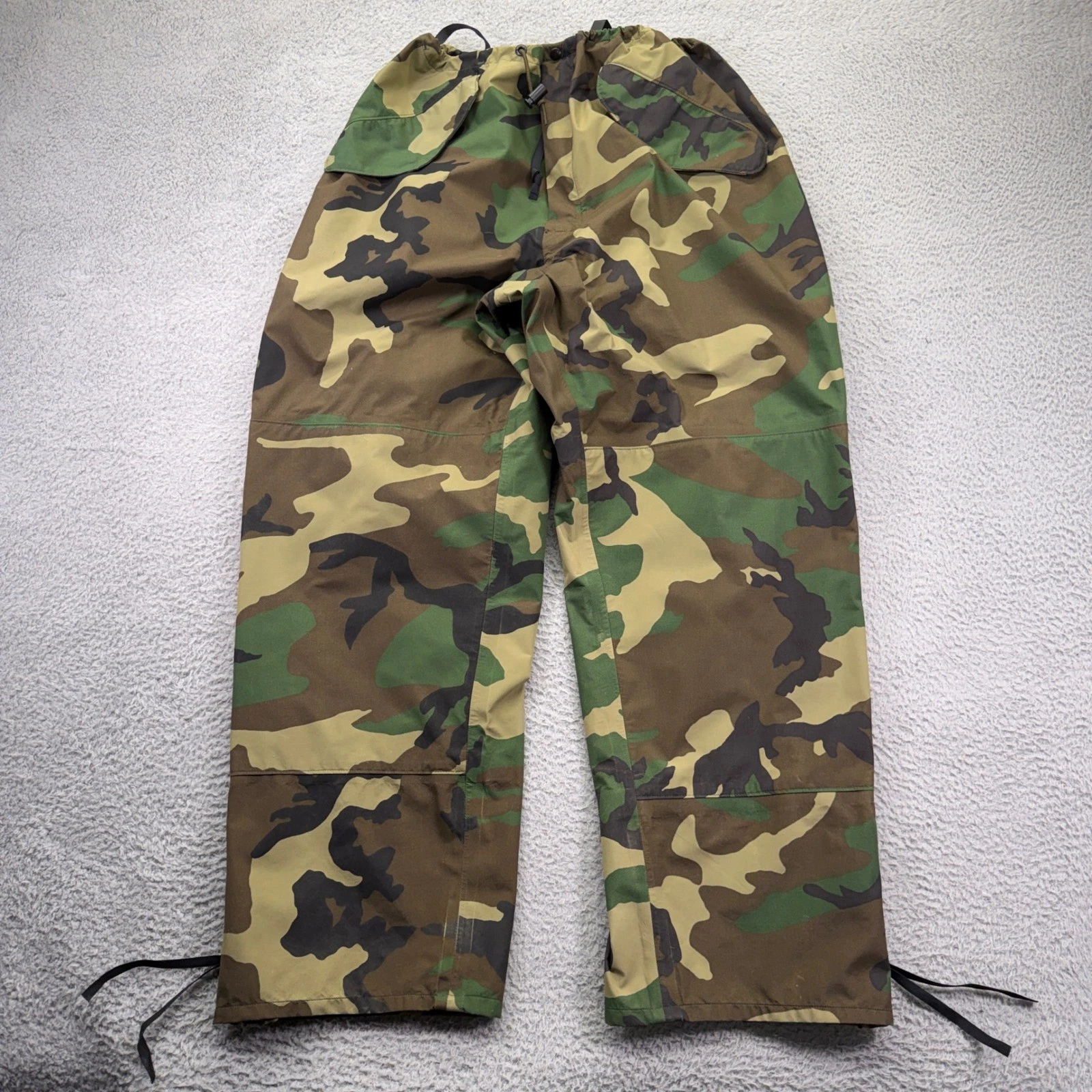 Military Pants Mens Large Long Waterproof Woodland Camo Cold Weather Trousers