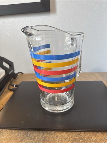 Vintage Libbey Glass Pitcher USA Bar ware