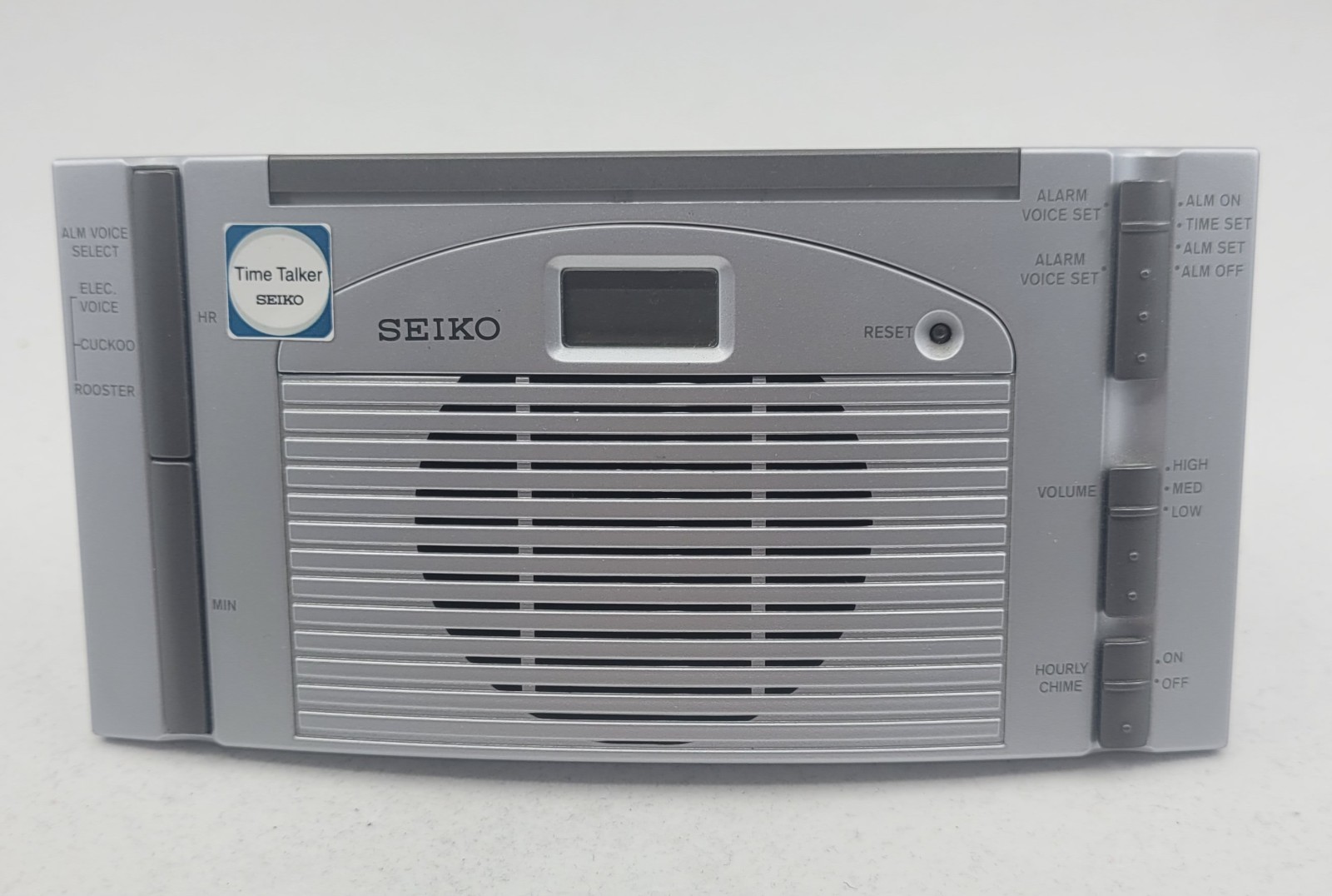 Seiko Vintage Time Talker Silver Digital Talking Alarm Clock QHL014SL