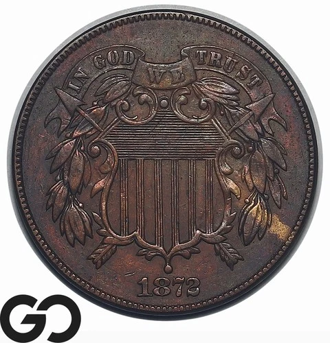 1872-P Two Cent Piece — photo from another recent sale